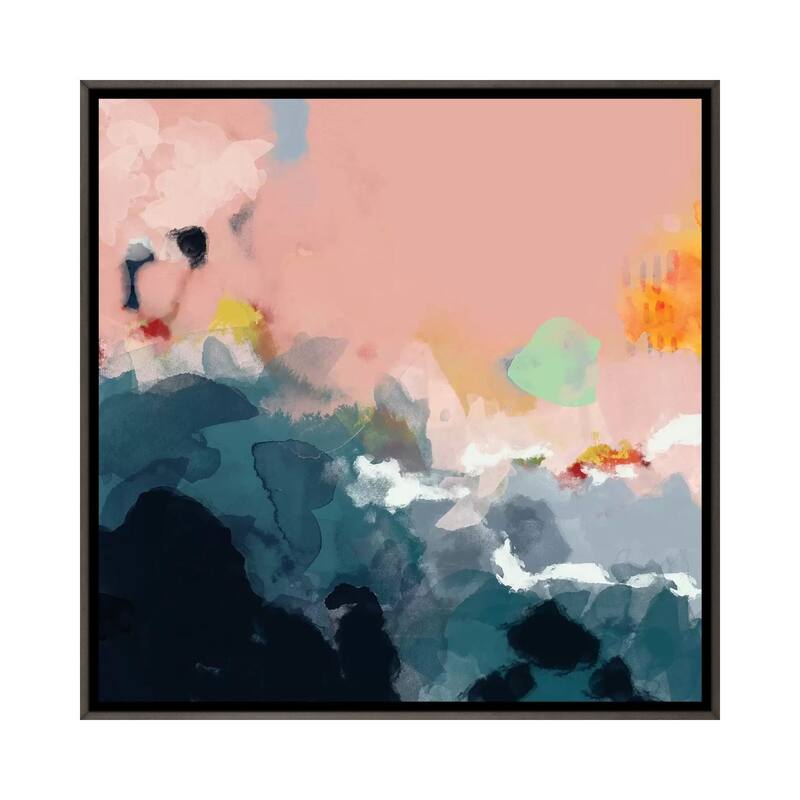 iCanvas "La Mer" by Ana Rut Bre Framed - 37x37 - Charcoal