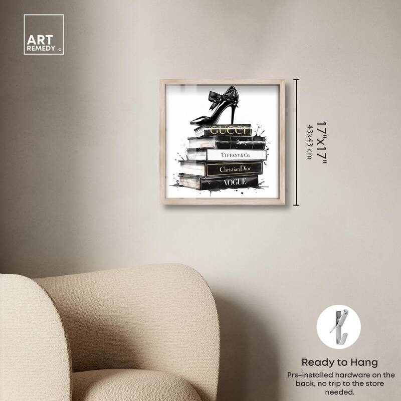 Inky Book Stack Shadowbox by Art Remedy