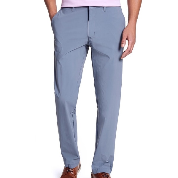 Alfani Mens Chino Pants Infinity Blue 38x30 Slim Fit Stretch Flat Front. Opens flyout.