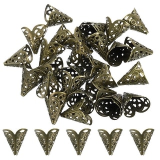 10PCS - Daisy Flower Antique Hourglass Beads, Small Gold Wire Wrap Spacer Beads, Bracelet Bead Making, Real 14K Gold Plated [B0015-PG