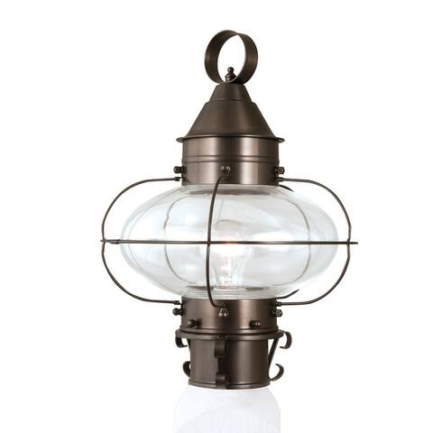 Cottage Onion Post with Clear Glass