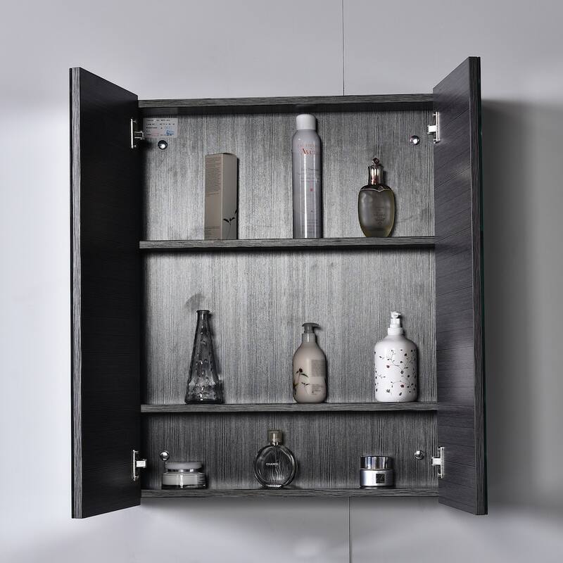 Solid Wood Bathroom Vanity with Mirror Medicine Cabinet