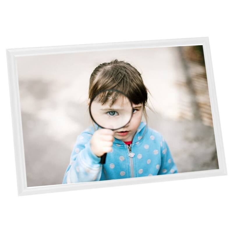 vidaXL Photo Frame Set of 3 White MDF, PS (polystyrene) 5.1x7.1 in