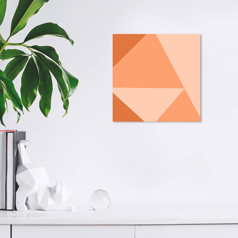 Wynwood Studio Canvas Abstract Tangerine Dreams Orange and Modern & Contemporary Wall Art Canvas Print - 12 x 12