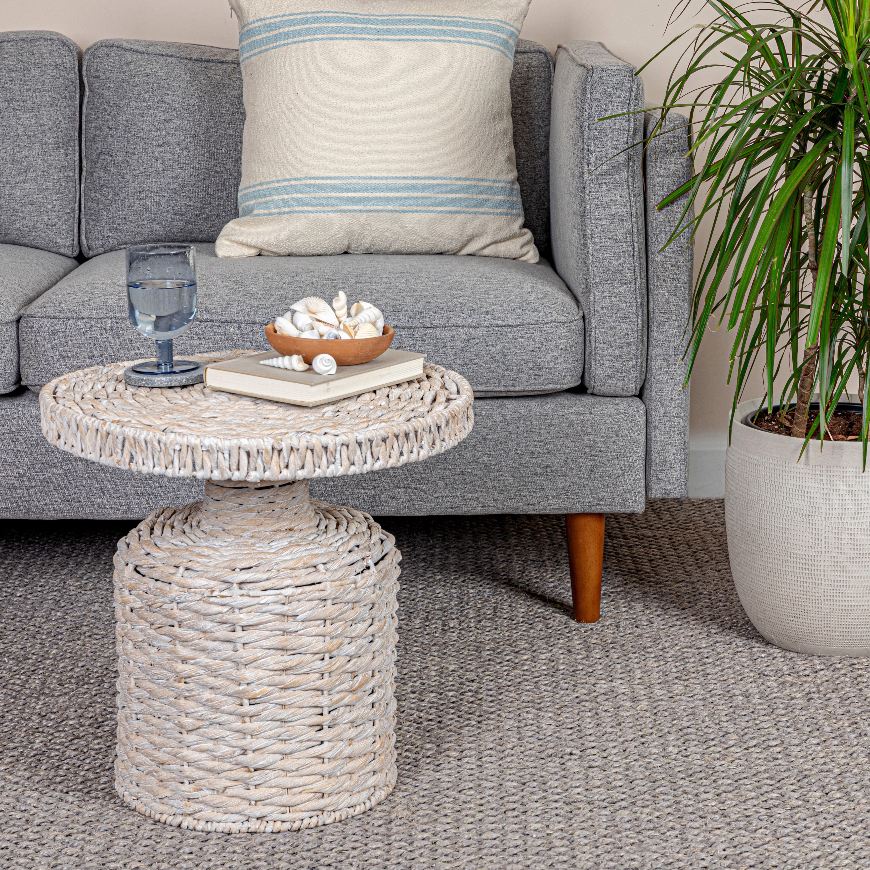 Hand-Woven Water Hyacinth Table - On Sale - Overstock - 31638139