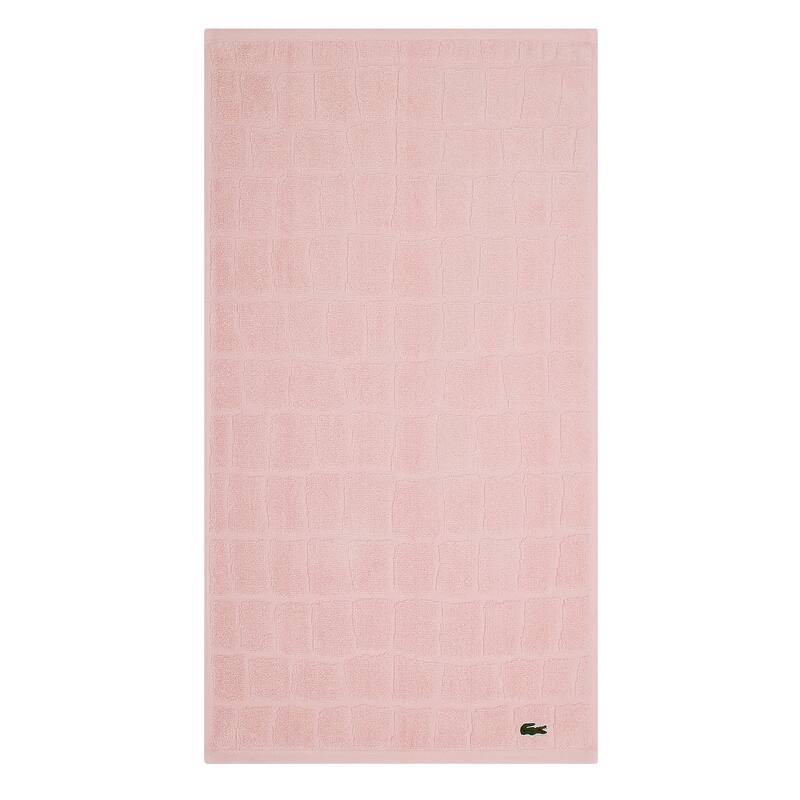 Lacoste Croc Scale Cotton Bath Towel, Hand Towel, and Washcloth - Hand Towel - Light Pink