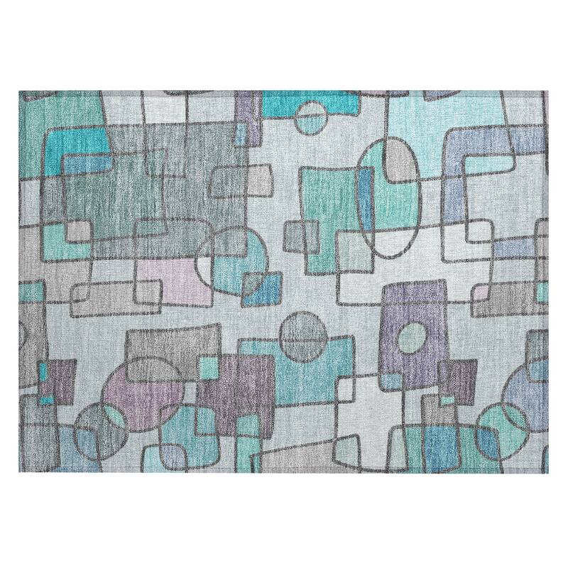 Machine Washable Indoor/ Outdoor Contemporary Prenner Chantille Rug