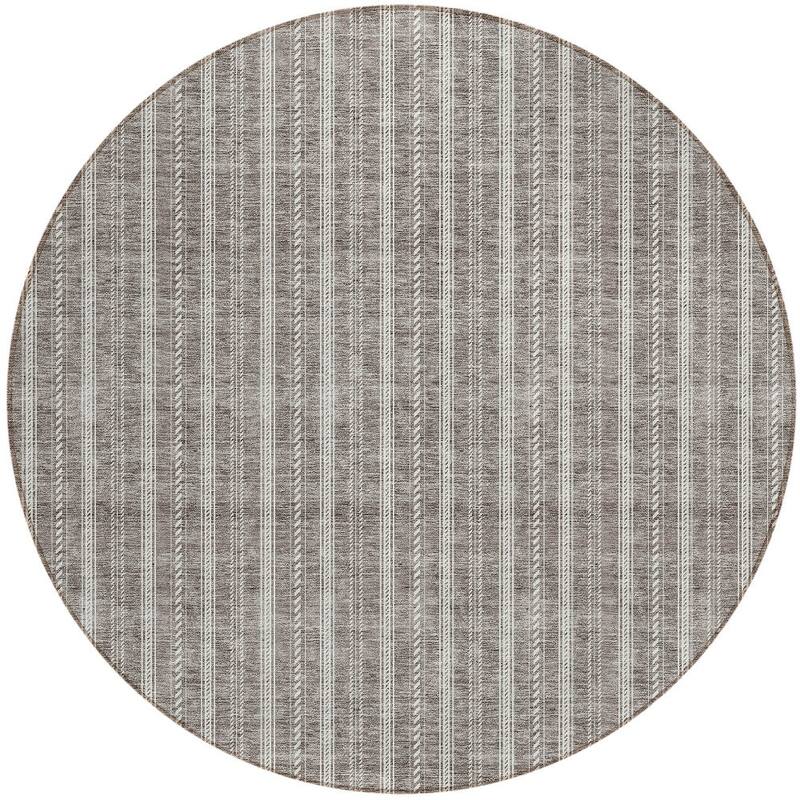 HomeRoots Striped Transitional Rectangle Outdoor Rug
