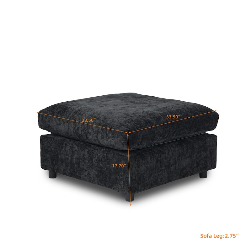 3 Seat Sectional Sofa Comfy Cloud Couch for Living Room Modern Sofa Sleeper Deep Couches with Ottoman