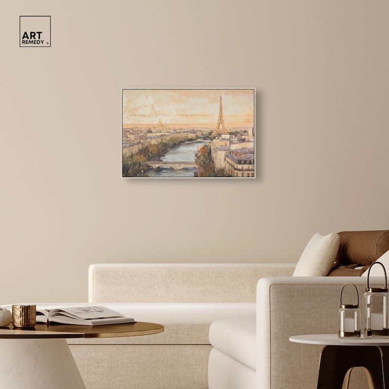 Sunrise Paris Canvas by Art Remedy