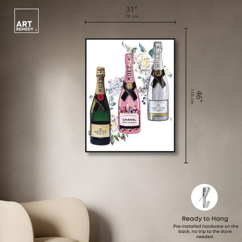 Doll Memories - Champagne Floral Canvas by Art Remedy