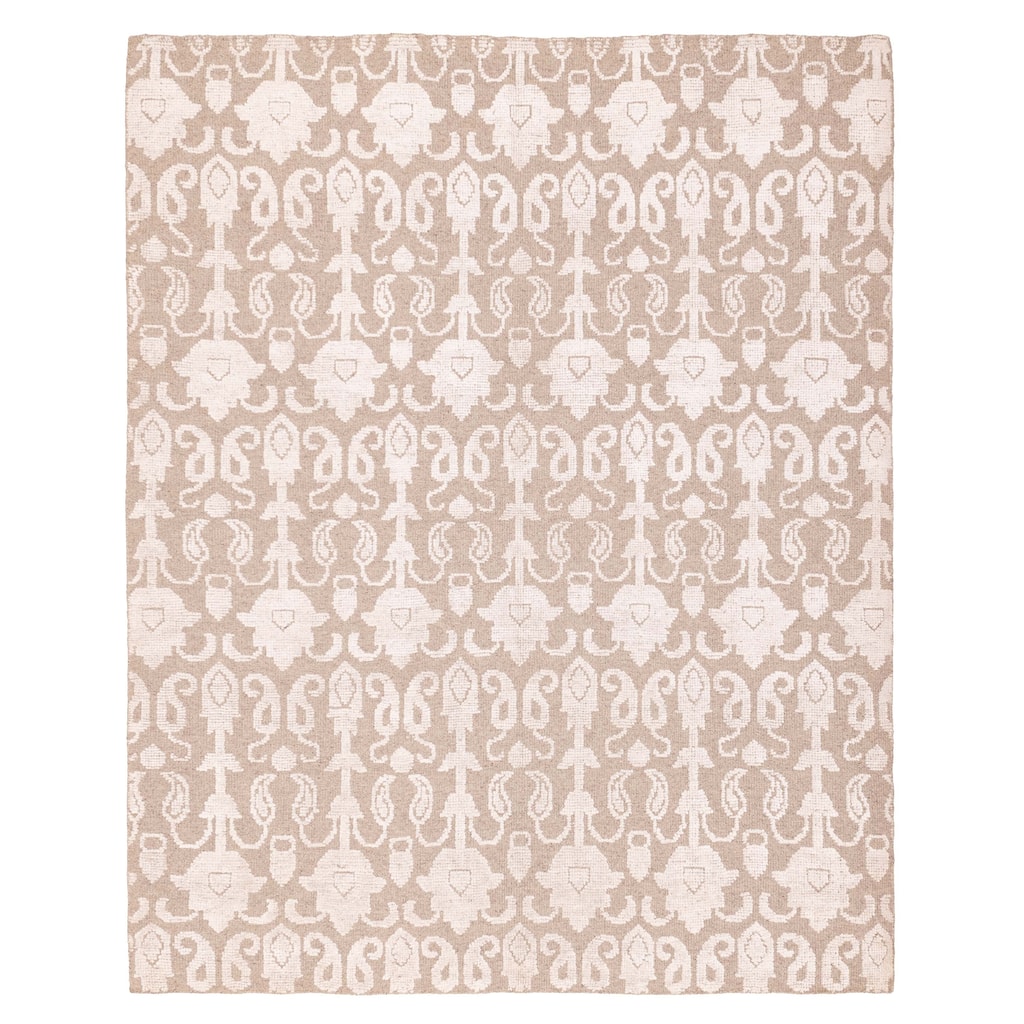 ECARPETGALLERY Hand-knotted Looma Taupe Silk, Wool Rug - 8'3 x 10'1