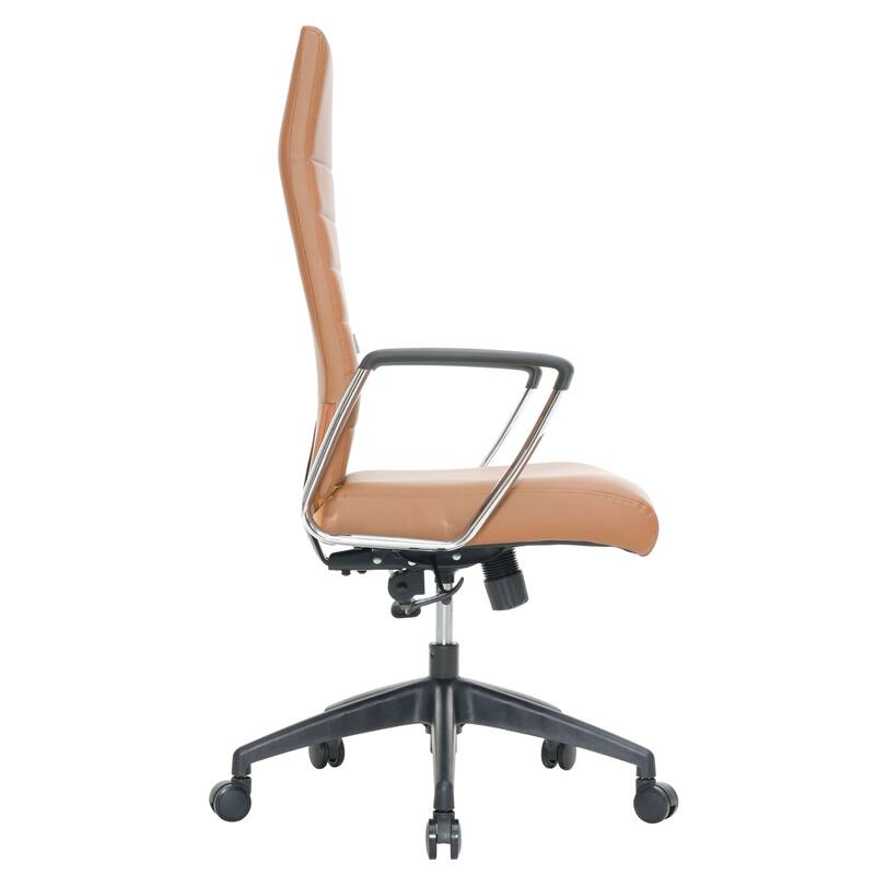 Hilton Modern High Back Ergonomic Leather Office Chair with Adjustable Height, Swivel, and Tilt for Conference or Executive Desk