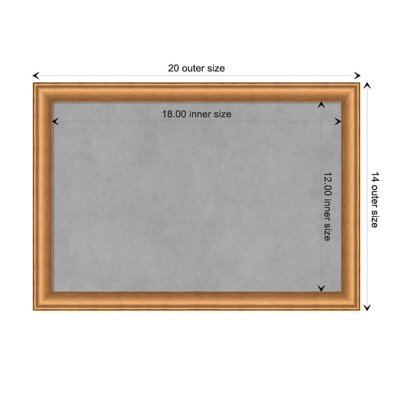 Amanti Art Salon Scoop Copper Framed Magnetic Board - Board Size 18x12