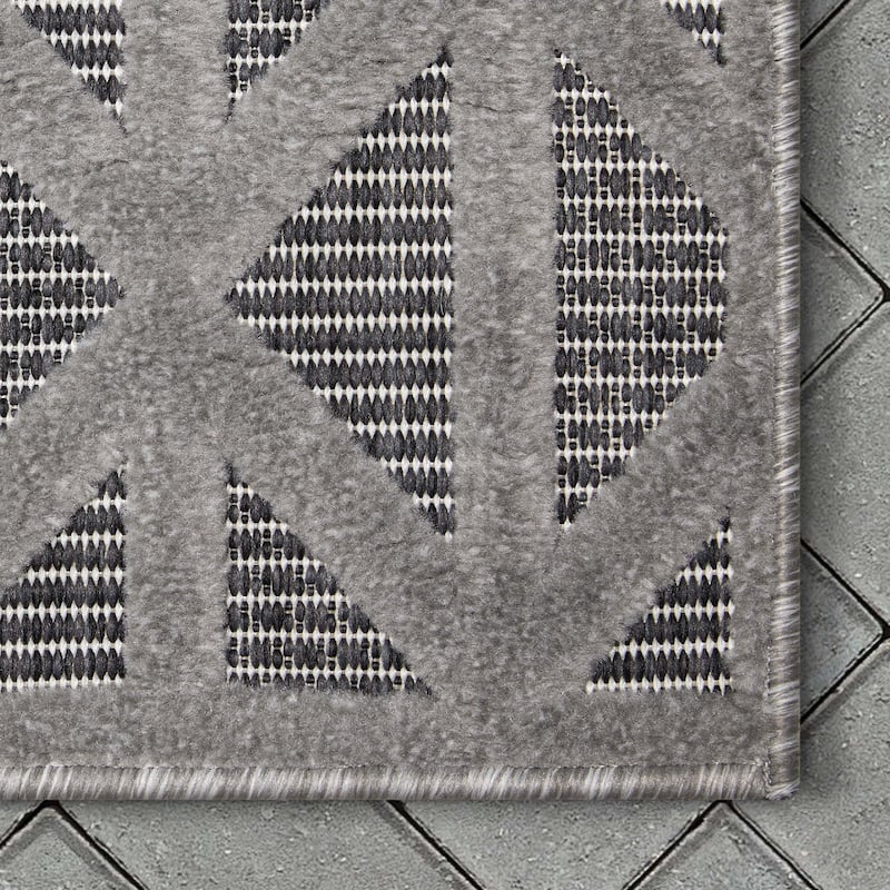 Well Woven Sila Ciel Modern Geometric Indoor Outdoor Area Rug