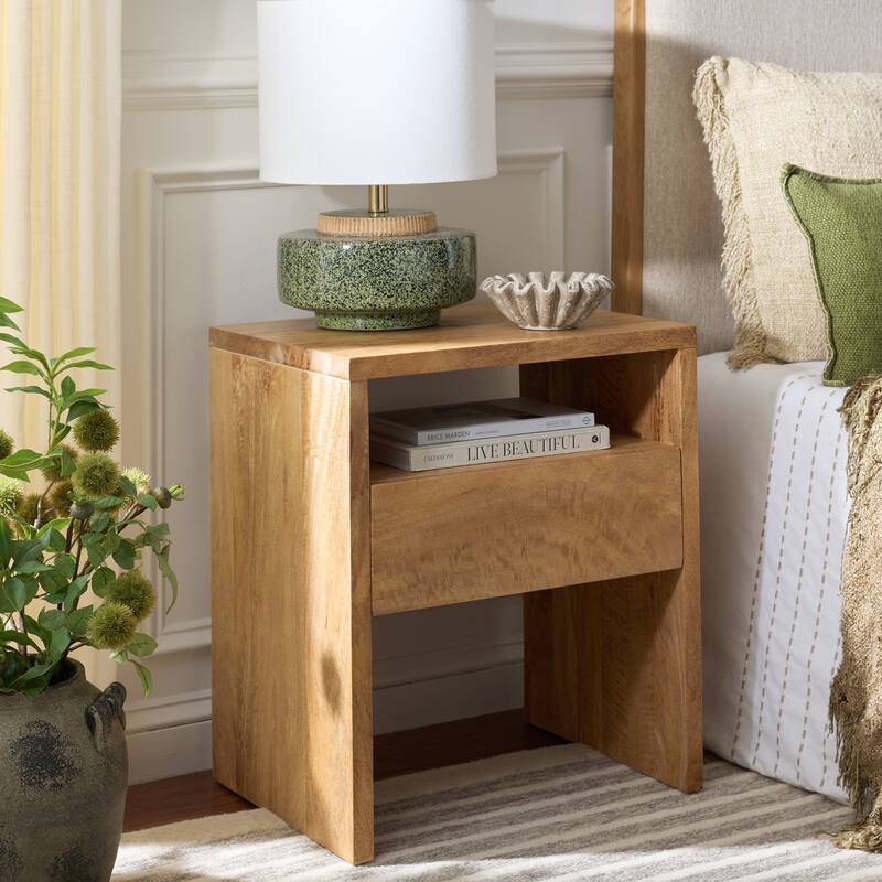 SAFAVIEH Home Alonzo 1-Shelf 1-Drawer Nightstand