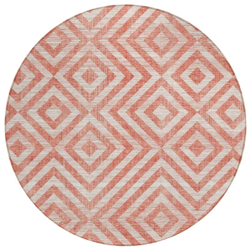 HomeRoots Geometric Transitional Rectangle Outdoor Rug