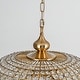 preview thumbnail 20 of 33, Retro French 4/5-Light Antique Brass Globe Crystal Chandelier Kitchen Island Pendant