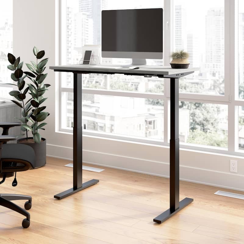 Bush Business Furniture Move 60 Series 48x24 Adjustable Standing Desk - Platinum Gray/Black Powder Coat
