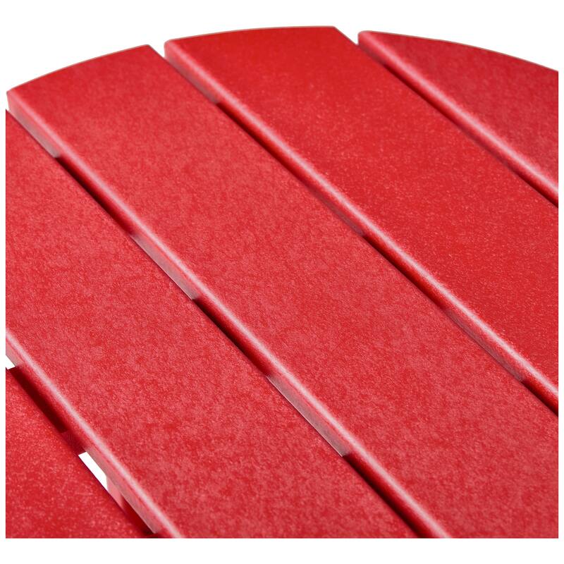 Laguna Outdoor 3-Piece Folding Adjustable Adirondack Chair with Hideaway Ottoman & Round Side Table