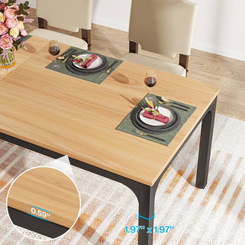 Dining Table for 6-8 Person, 78 inch Long Rectangular Kitchen Dining Table