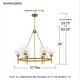 preview thumbnail 9 of 7, Shea 6-Light Brushed Gold Chandelier
