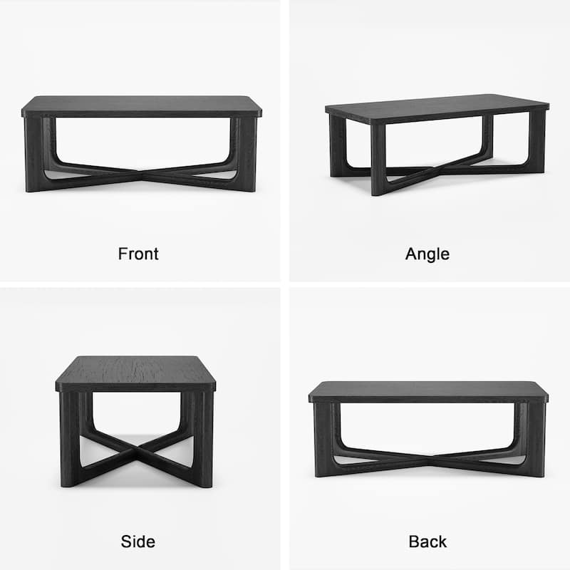 Rectangle Solid Wood Oak Coffee Table End Table