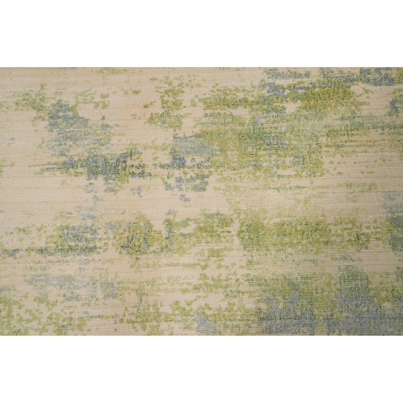 Hand Knotted Oriental Viscose Silk Carpet Modern Abstract Multi-Colored Abstract Area Rug - 6' 0'' X 4' 0''