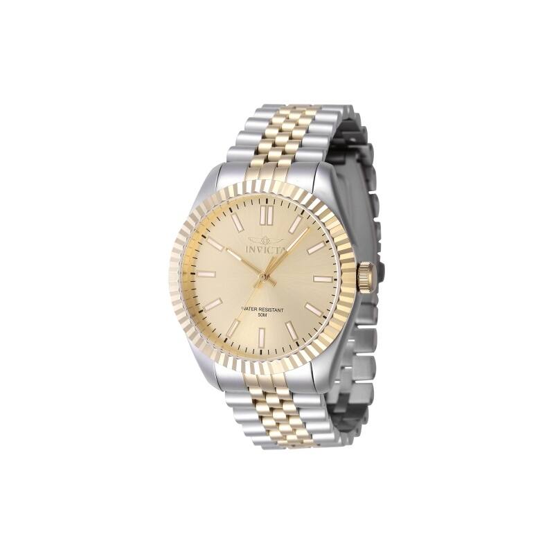 Invicta Men's 47487 Specialty Quartz 3 Hand Gold Dial Watch