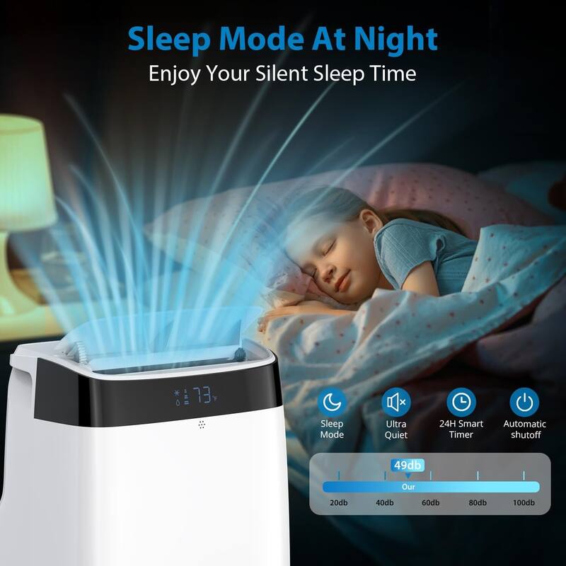 Portable Air Conditioner 10,000 BTU Air Conditioner for Room up to 450 Sq. Ft, 3-in-1 Standing Cooling AC Unit with Dehumidifier
