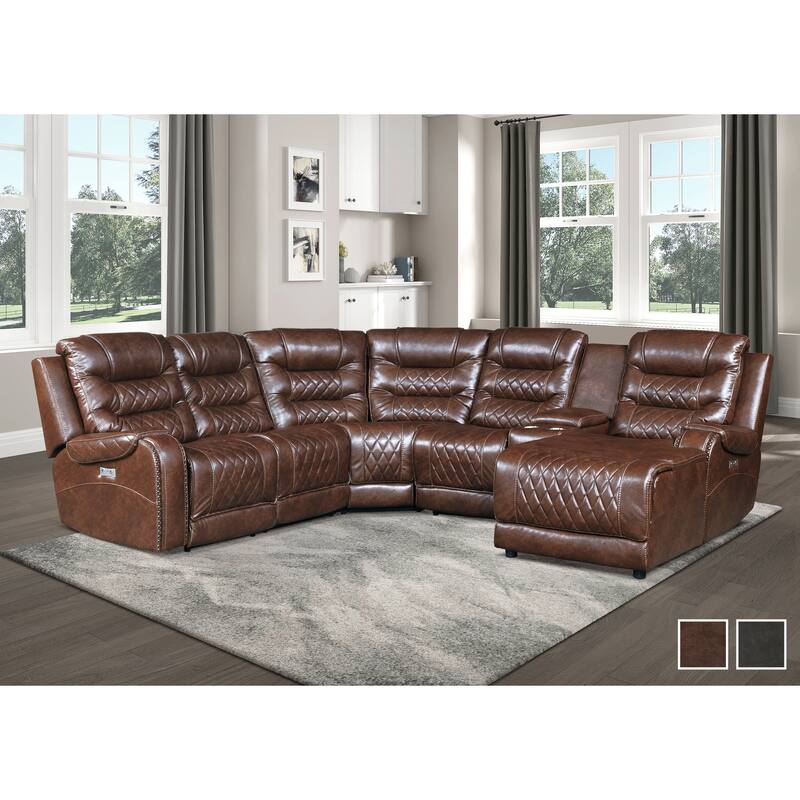 Lenci Modular Power Reclining Sectional Sofa with Right Chaise