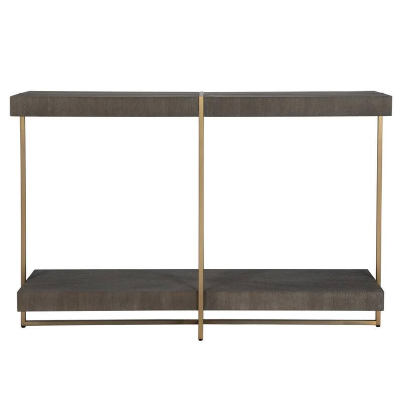 Framed Rectangular Console Table - 47.75" - Gray and Gold