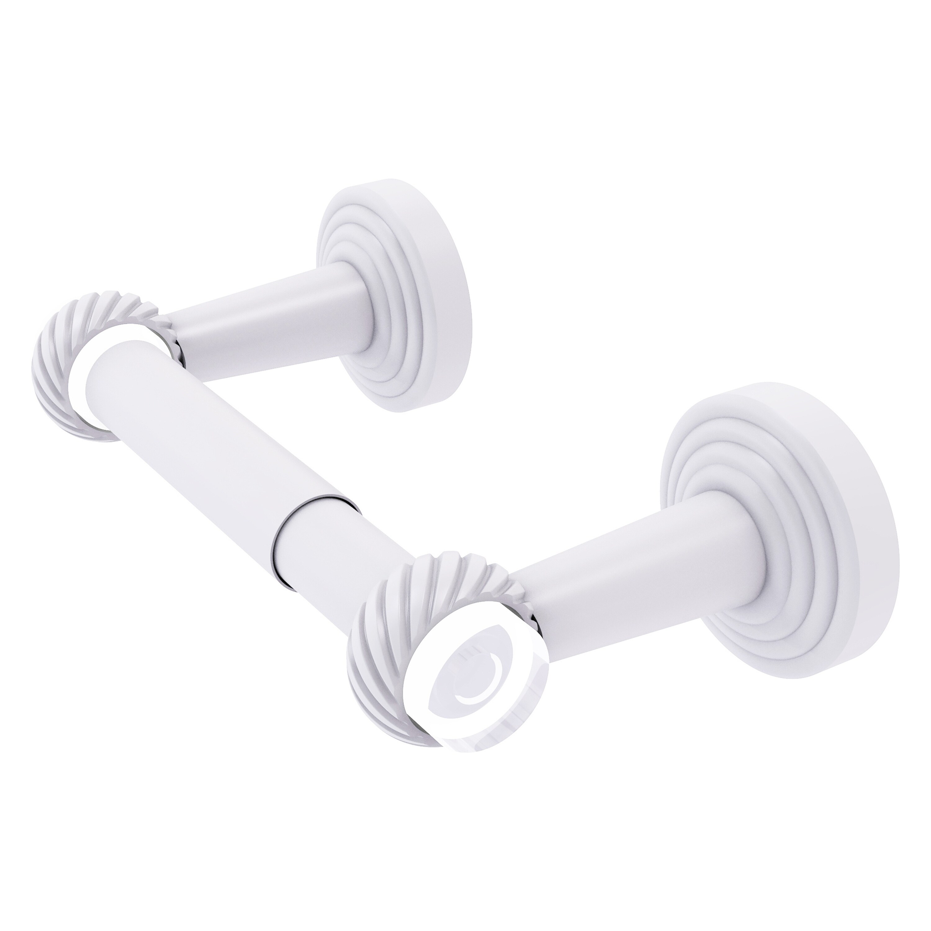 Allied Brass Pacific Beach Collection Two Post Toilet Tissue Holder with Twisted Accents