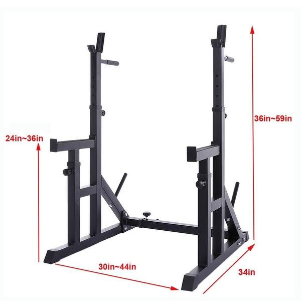 Adjustable Squat Rack Stands Multifunction Barbell Bench Press Dipping