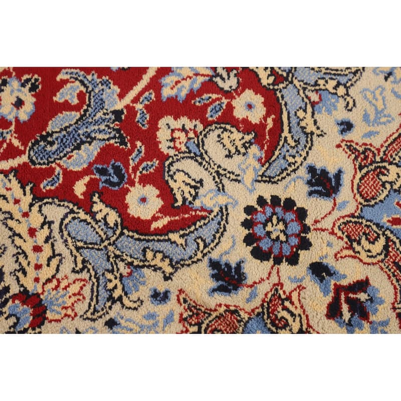 Traditional Kashan Turkish Rug Machine-Made Floral Carpet - 9'9" x 13'0"