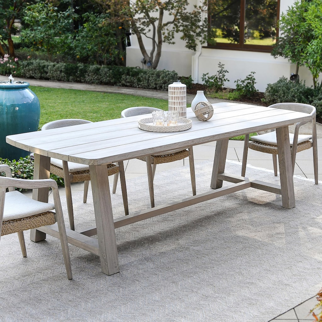 Classic Home Agnes Outdoor Teak Wood Dining Table