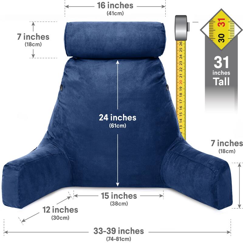 Husband Bedrest Micro-Suede Reading Pillow