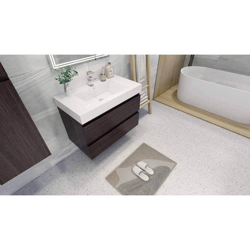 Baillie 36'' Wall-Mounted Vanity with Reinforced Acrylic Sink