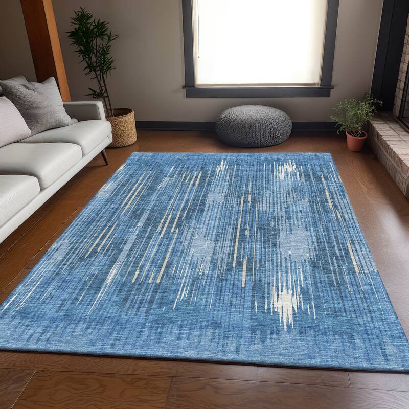 Premium Washable Super Soft Transitional Stripes Mayfield Rug