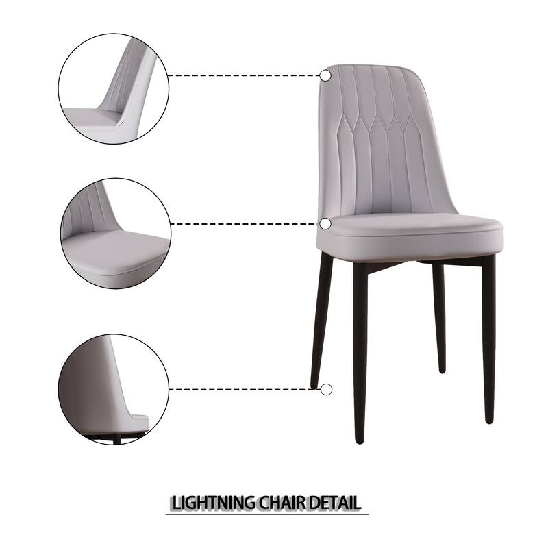 Set Of 2 Dining Chair with Metal Leg
