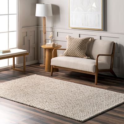 Nuloom Enida Casual Farmhouse Wool Blend Area Rug