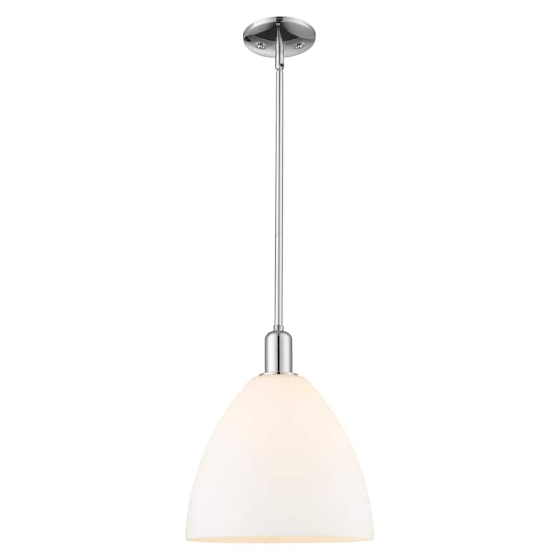 Innovations Lighting Endless Possibilities Arcadia - Bristol - 1 Light 12" Stem Hung Mini Pendant - Polished Chrome/Matte White