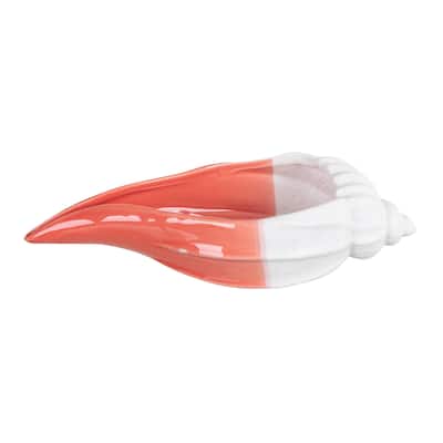 Coral & Bisque Shell Bowl