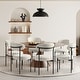preview thumbnail 14 of 48, Bayville Mid-Century Curved Back Fabric Upholstered Metal Dining Chair (Set of 6) Cream