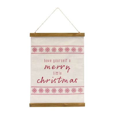 20" "Merry Christmas" Rectangular Wall Banner