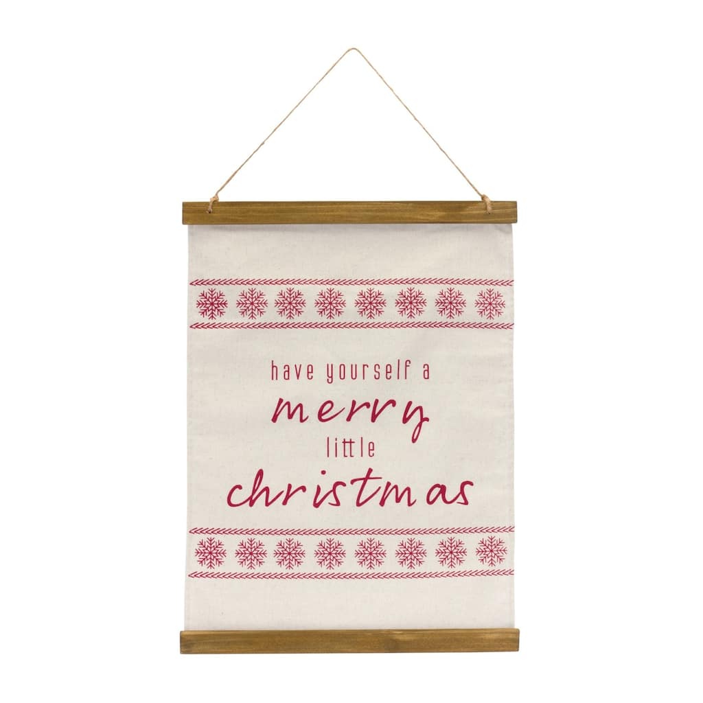 20" "Merry Christmas" Rectangular Wall Banner