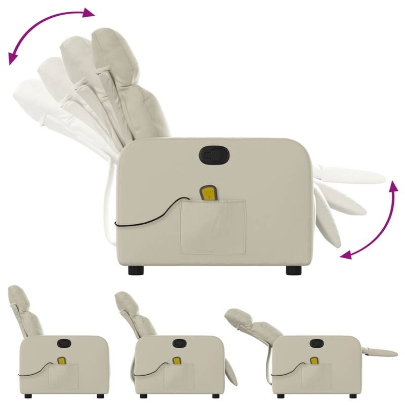 vidaXL Massage Recliner Chair Adjustable Footrests Massage Chair