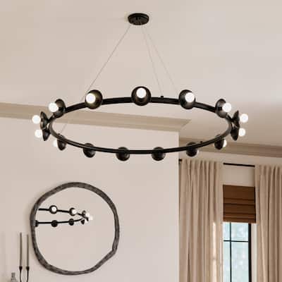 Palta 15-Light Wagon Wheel Chandelier