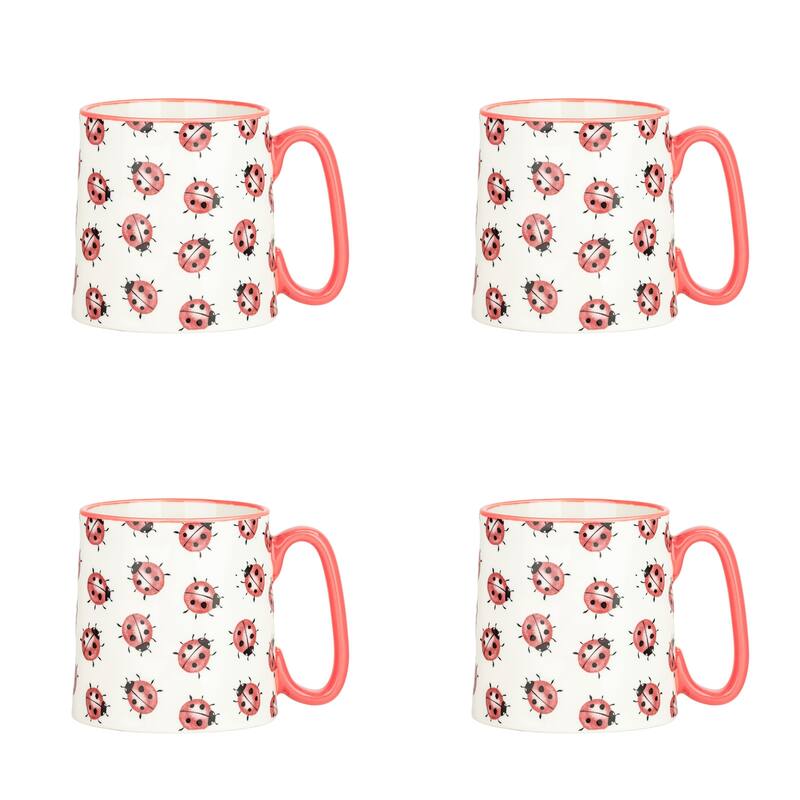 10 Strawberry Street Bella Animal Mugs, Set of 4