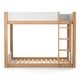 preview thumbnail 9 of 8, Furniture of America Oryas White and Natural Solid Wood Twin over Twin Low Profile Bunk Bed